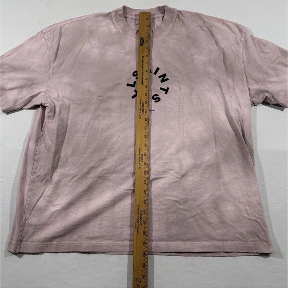ALLSAINTS London Pink Tie Dye Tierra Oversized Crew Logo T-Shirt Tee Mens Sz XL - Picture 5 of 12